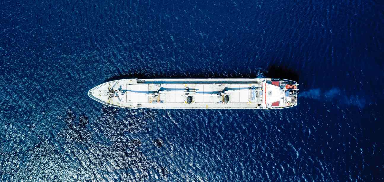 Ship Sailing on Blue Water